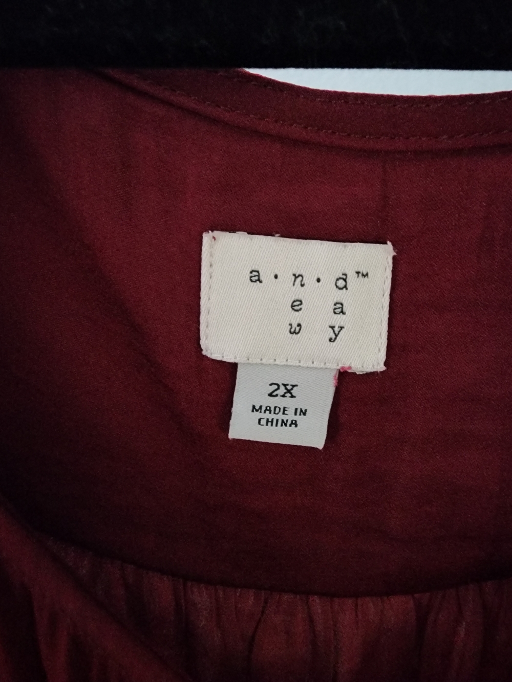 a new day Burgundy Tie-Front Sleeveless Tank Top - Picture 2 of 3